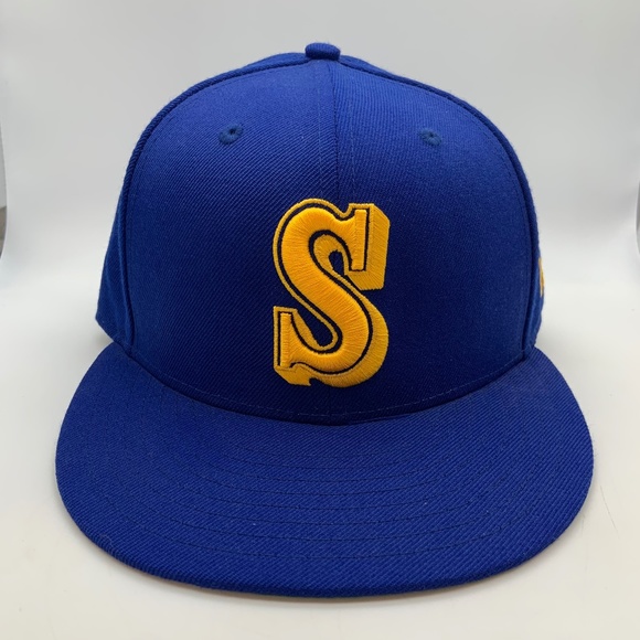 Vintage Seattle Mariners Hat New Era Cooperstown Collection 100% Wool Size 7 1/8 - Picture 1 of 11